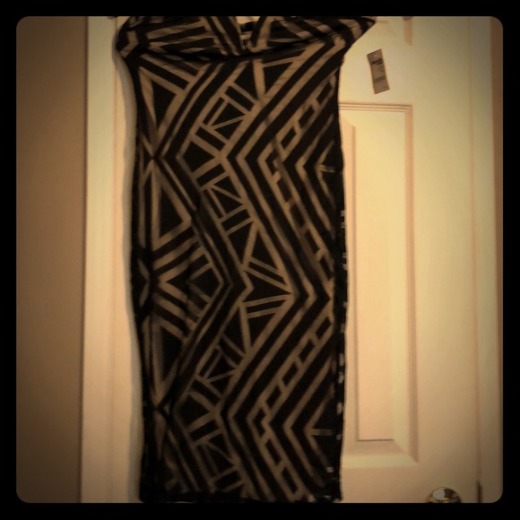 Charlotte Russe bodycon strapless black mesh dress - Picture 1 of 4